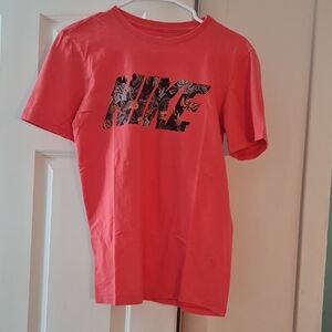 Nike Small Coral Tee with Floral Logo